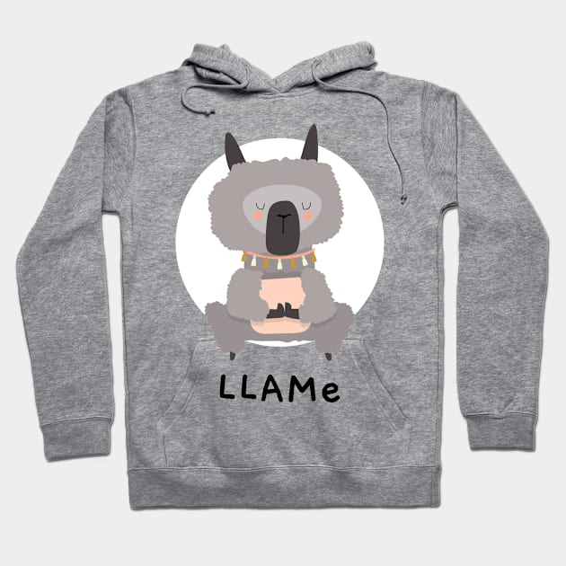 Lame Llama Funny Saying Hoodie by Gogogifty